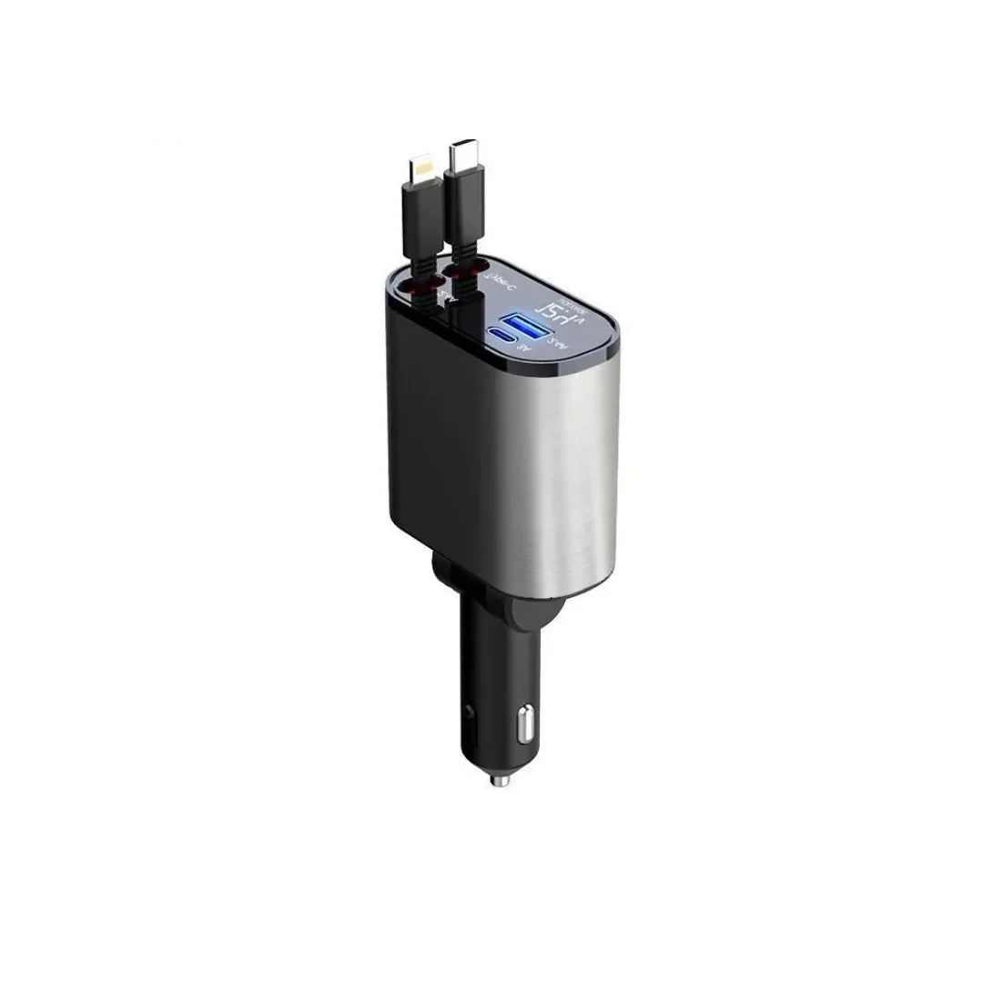 4-in-1 Retractable Fast Charging Cable – Multi-Device USB Charger for iPhone