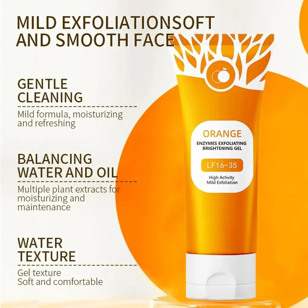 Pack of 2 Orange Exfoliating Gel for Face & Body